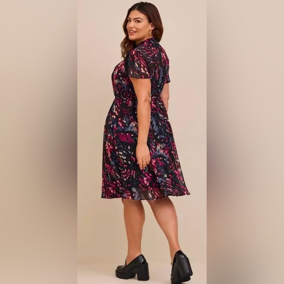 Torrid Mini Chiffon Smocked Dress - Picture 3 of 7